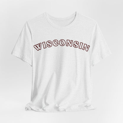 Wisconsin Arch Tee — Vintage Collegiate State T-Shirt MADISON JERSEY