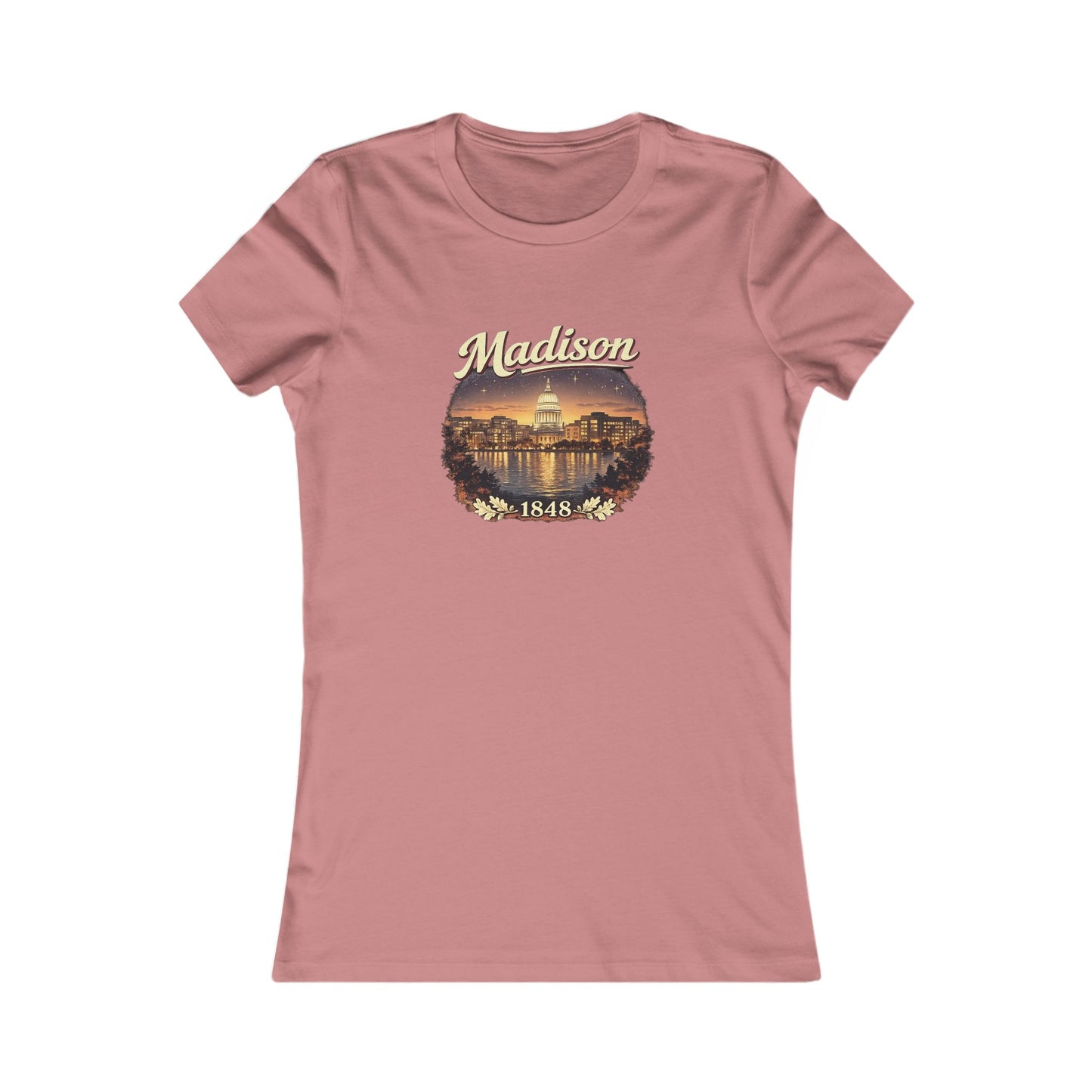 Madison Scenic Tee – Vintage Capitol Sunset Women's T-Shirt (Est. 1848)