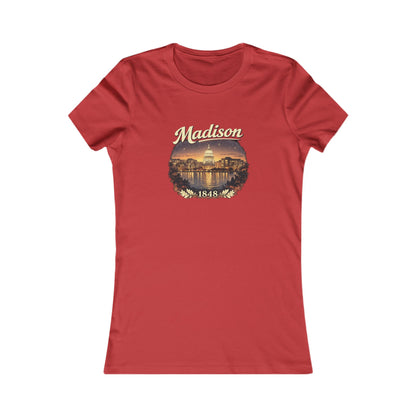 Madison Scenic Tee – Vintage Capitol Sunset Women's T-Shirt (Est. 1848)