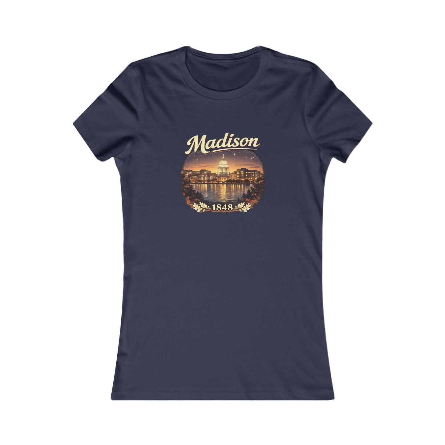 Madison Scenic Tee – Vintage Capitol Sunset Women's T-Shirt (Est. 1848)