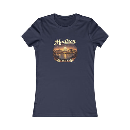 Madison Scenic Tee – Vintage Capitol Sunset Women's T-Shirt (Est. 1848)