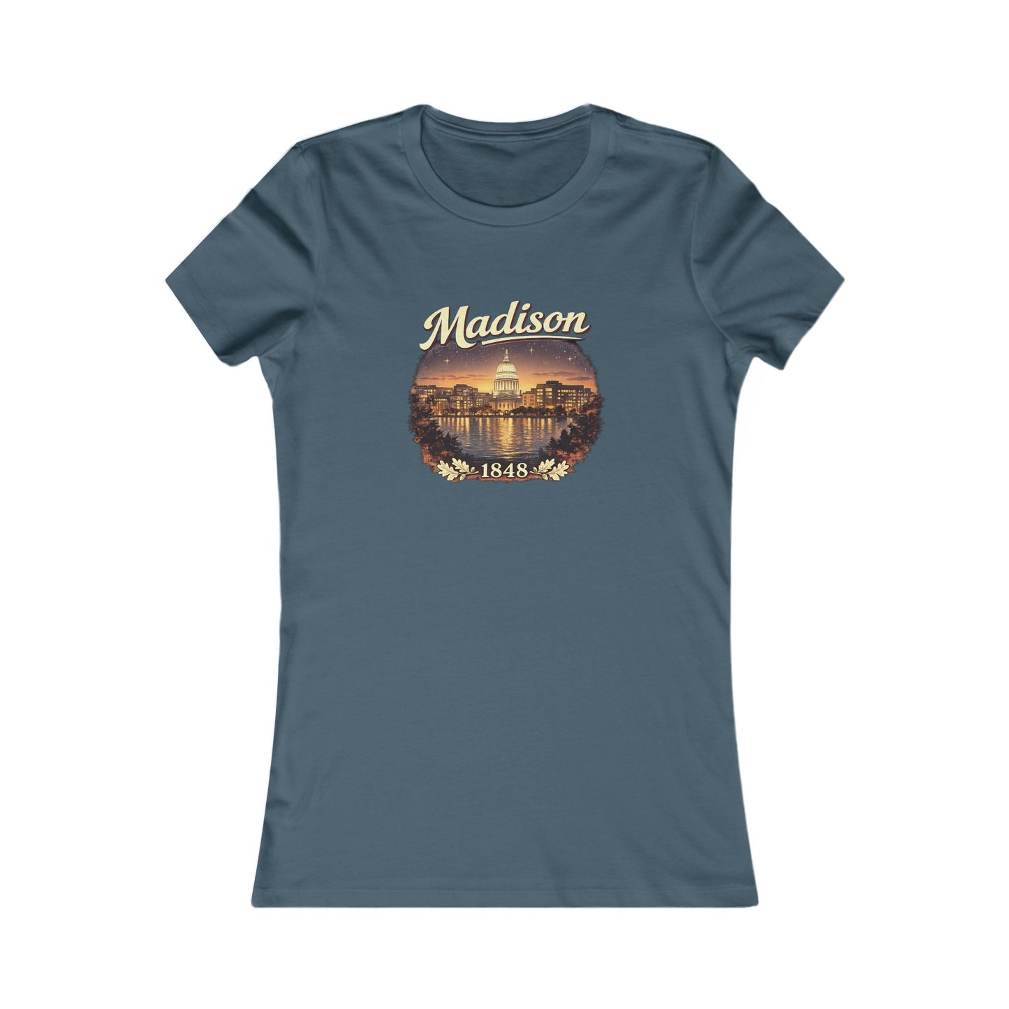 Madison Scenic Tee – Vintage Capitol Sunset Women's T-Shirt (Est. 1848)