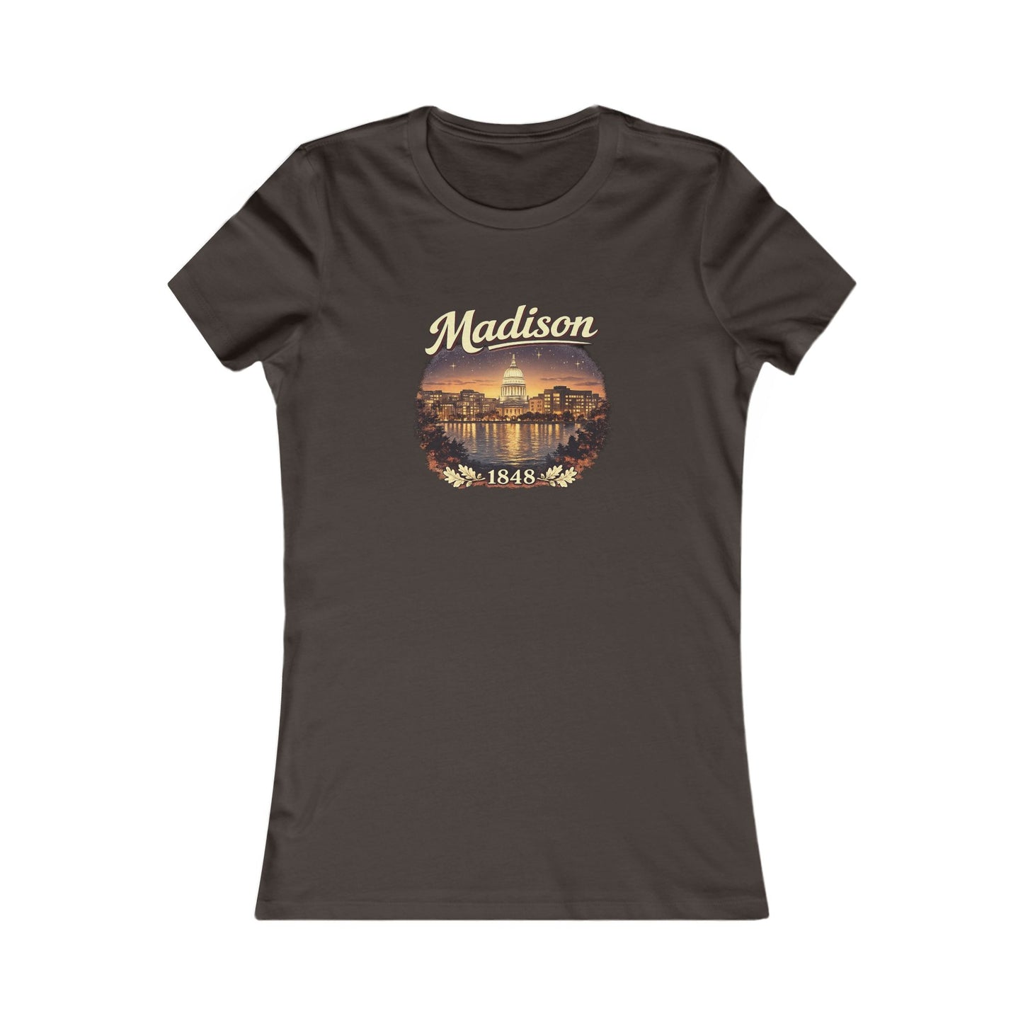 Madison Scenic Tee – Vintage Capitol Sunset Women's T-Shirt (Est. 1848)