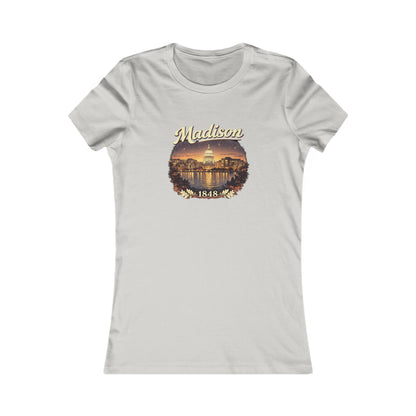 Madison Scenic Tee – Vintage Capitol Sunset Women's T-Shirt (Est. 1848)