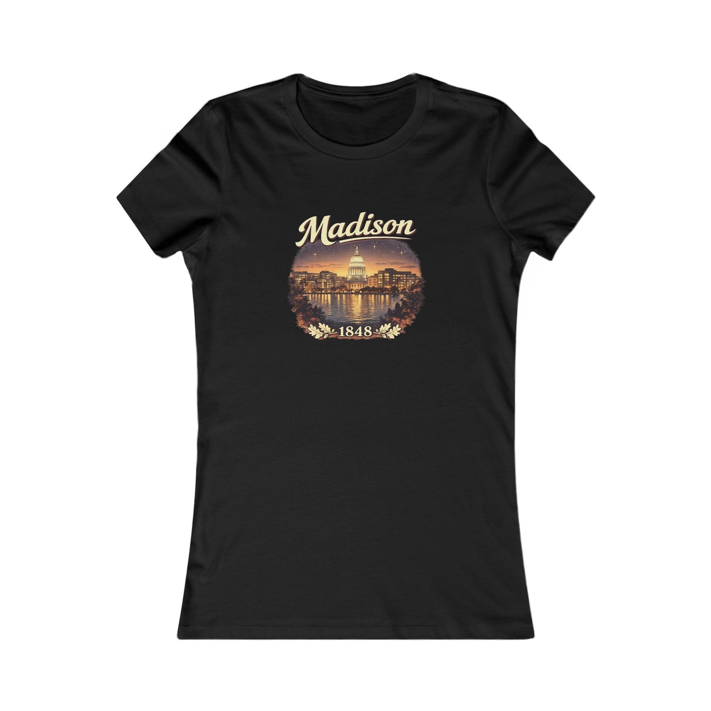 Madison Scenic Tee – Vintage Capitol Sunset Women's T-Shirt (Est. 1848)