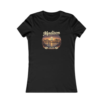 Madison Scenic Tee – Vintage Capitol Sunset Women's T-Shirt (Est. 1848)