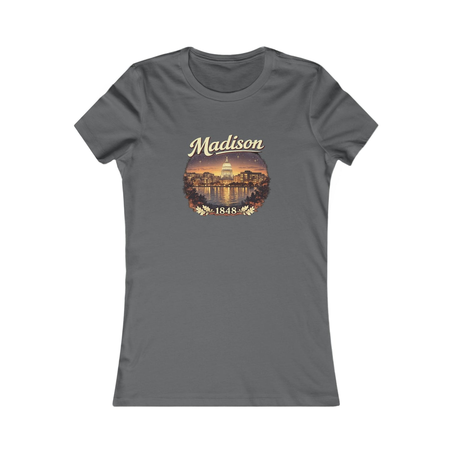 Madison Scenic Tee – Vintage Capitol Sunset Women's T-Shirt (Est. 1848)