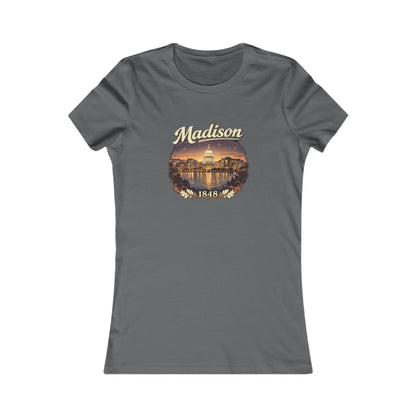 Madison Scenic Tee – Vintage Capitol Sunset Women's T-Shirt (Est. 1848)