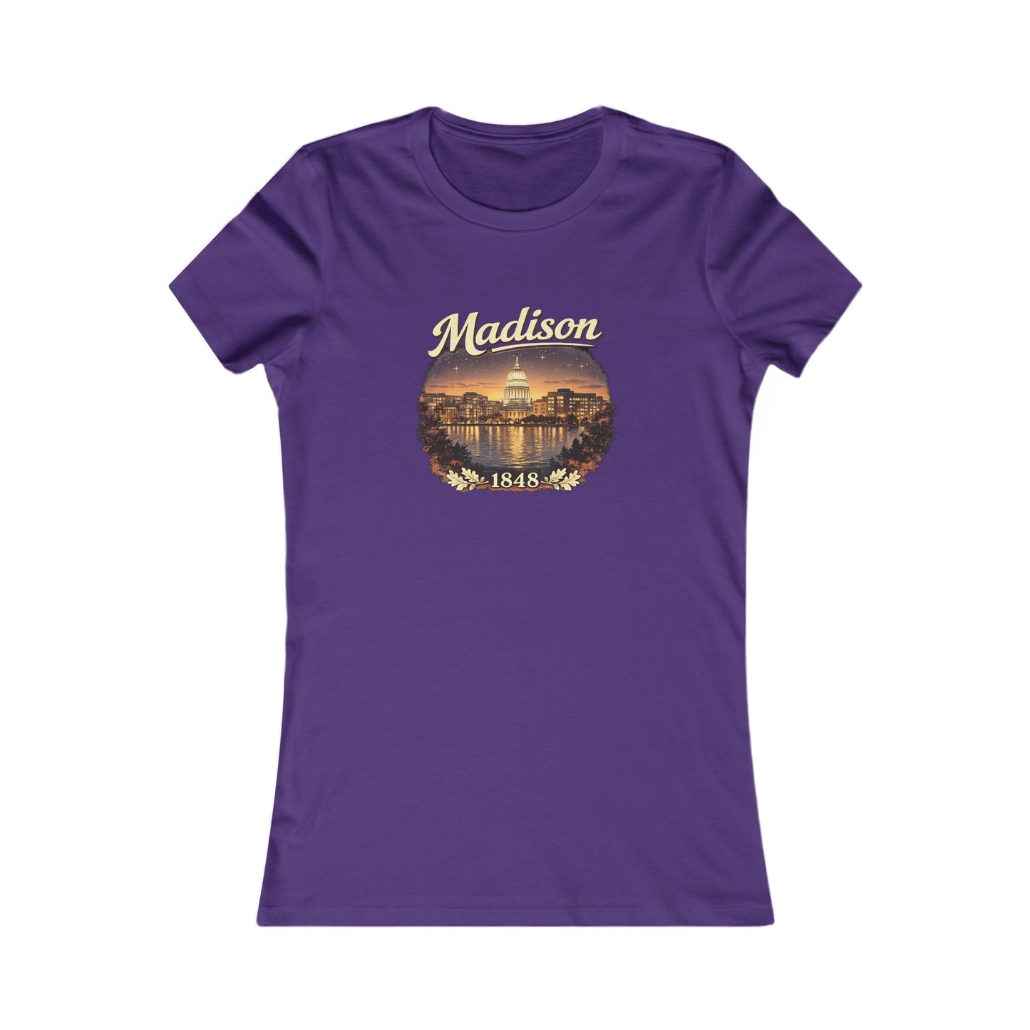 Madison Scenic Tee – Vintage Capitol Sunset Women's T-Shirt (Est. 1848)