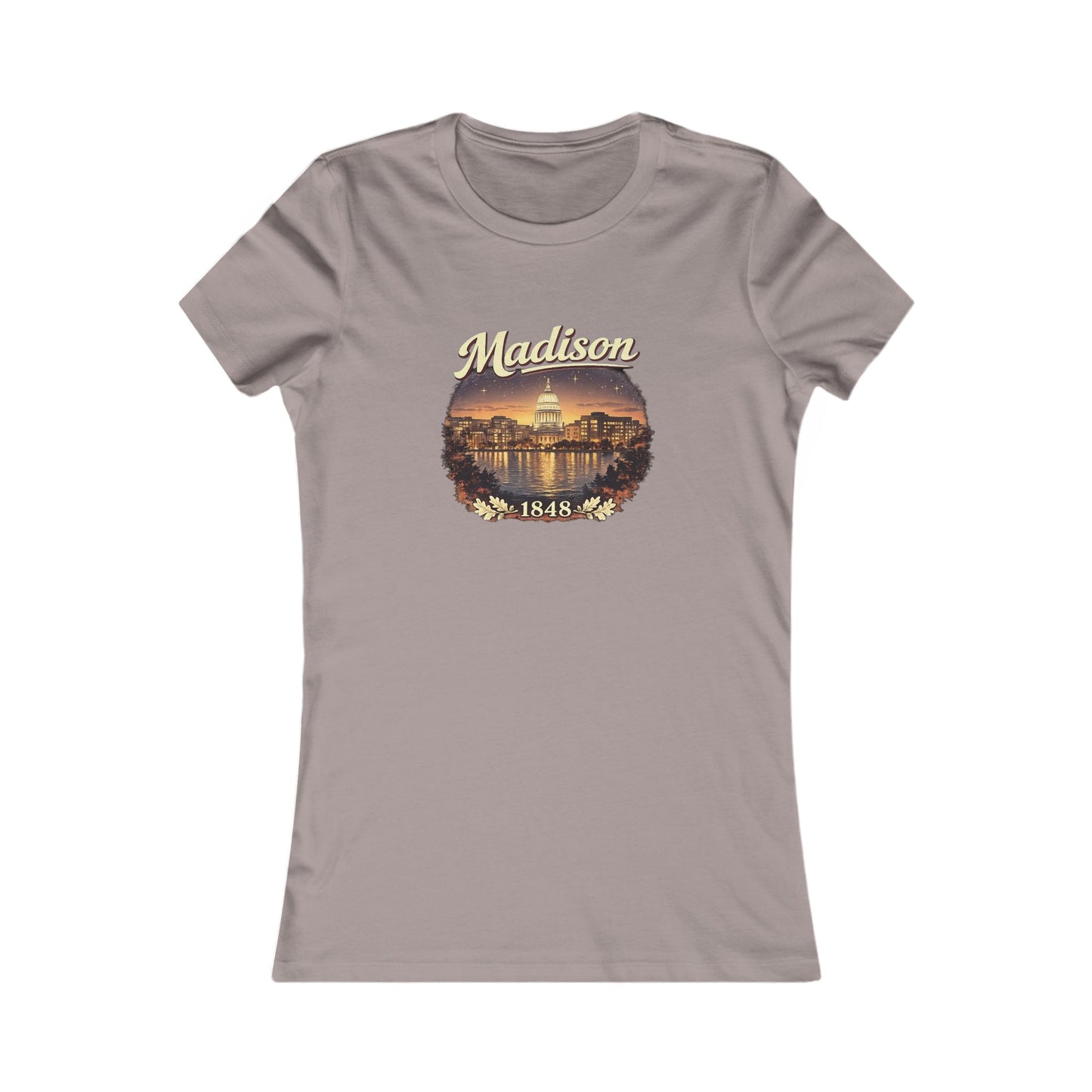 Madison Scenic Tee – Vintage Capitol Sunset Women's T-Shirt (Est. 1848)