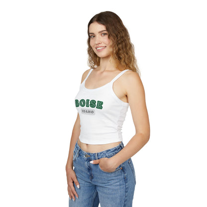 Boise Idaho Graphic Tank Top — Women's Spaghetti Strap Crop
