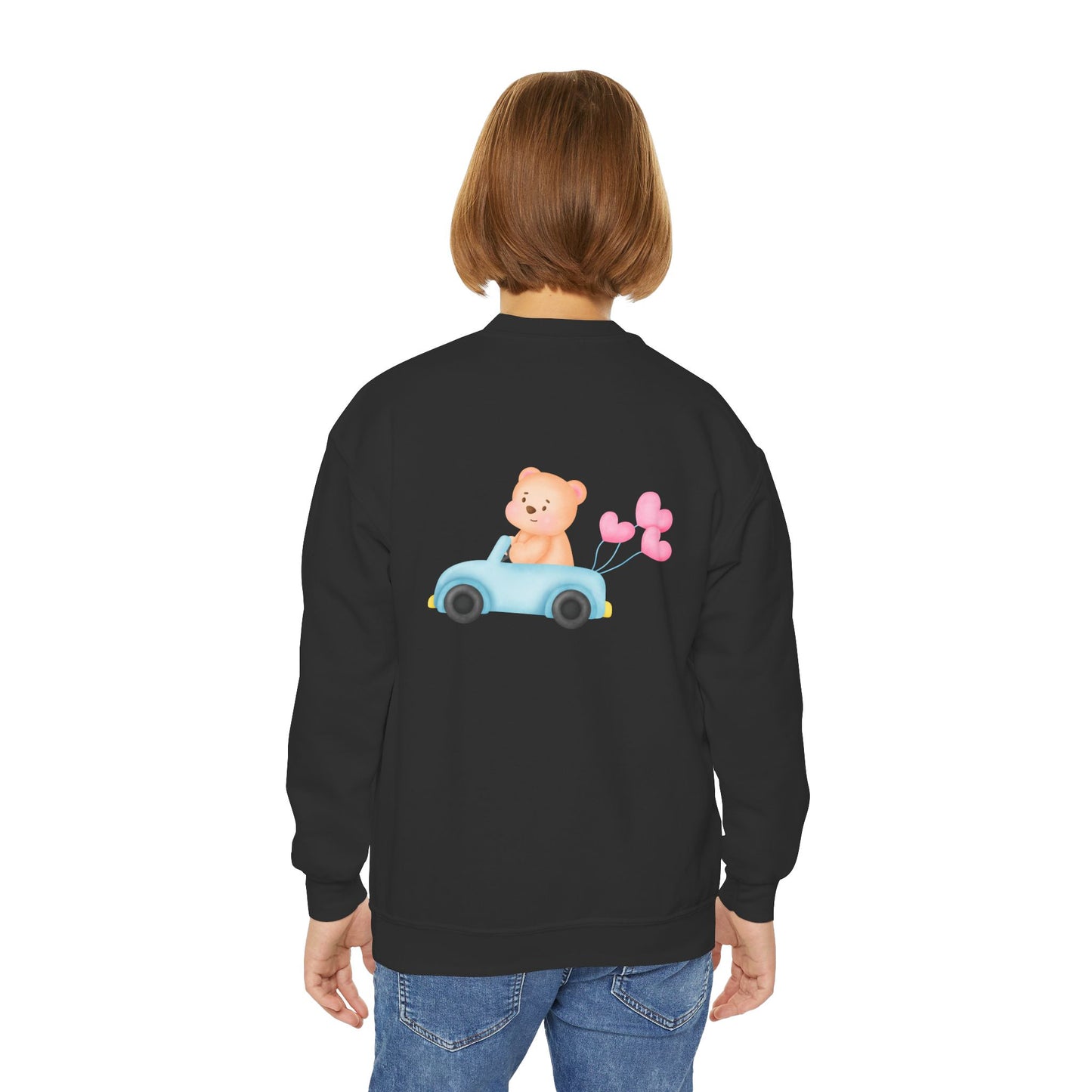 Cute Cars and Bear Youth Sweatshirt | Fun Pullover | True North